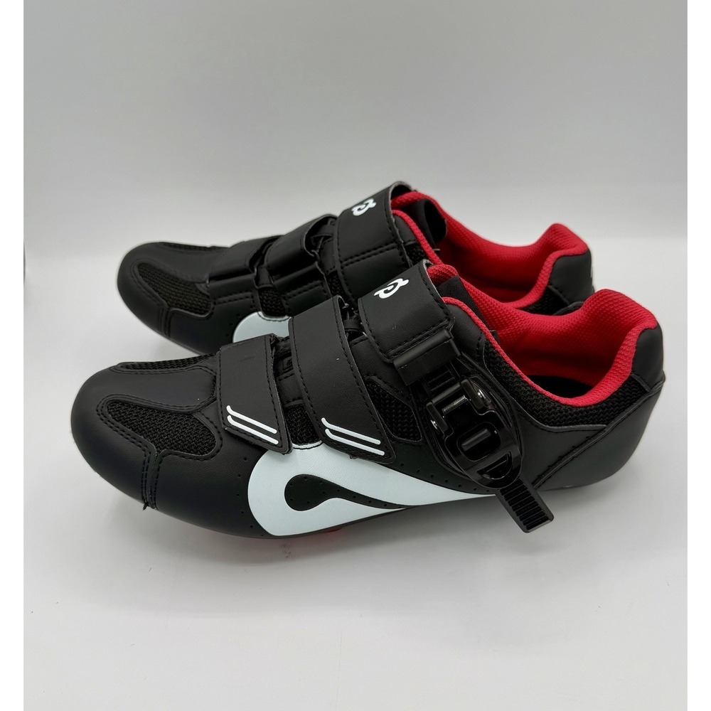 Peloton Cycling Shoes Black Red Womens Size 8 Excellent Condition - Picture 2 of 6
